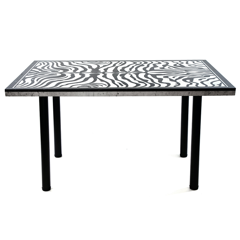 Стол обеденный из натурального мрамора Marble BW Accent Table Черно-белый Стол обеденный из натурального мрамора Marble BW Accent Table Черно-белый в Саратове | Loft Concept