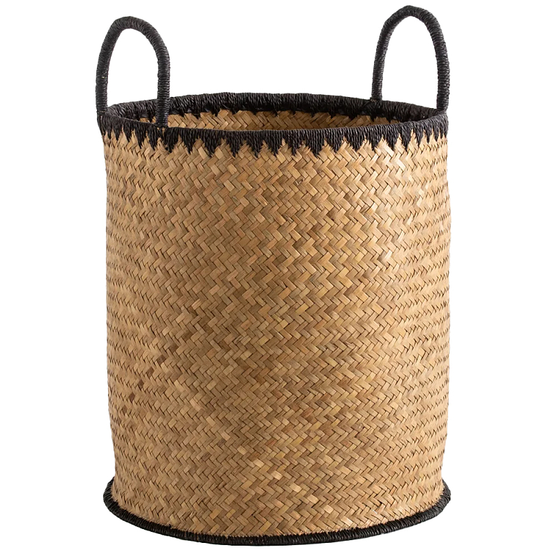 Плетеная корзина для белья с ручками Nyimbo Wicker Basket Бежевый Плетеная корзина для белья с ручками Nyimbo Wicker Basket Бежевый в Саратове | Loft Concept