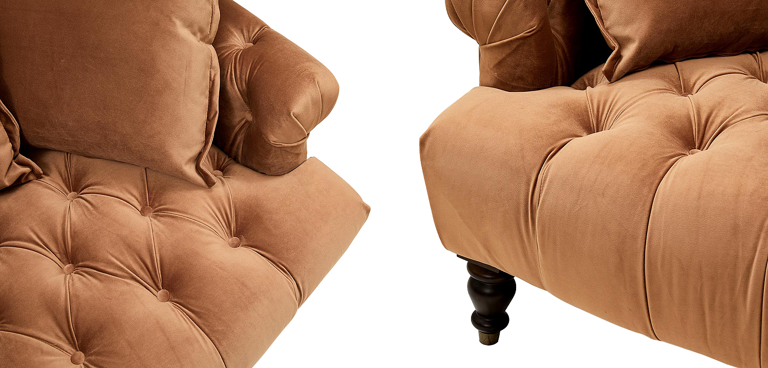 Диван велюровый с подушками Welch Sofa Диван велюровый с подушками Welch Sofa - Loft-Concept в Саратове