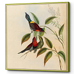 Постер на холсте с изображением птиц и цветов Blooming Birds Poster варинант исполнения - 5 | Loft Concept в Саратове