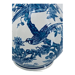 Ваза с мотивами цветущего сада с попугаями Blue Vase Inspired by Nature варинант исполнения - 3 | Loft Concept в Саратове