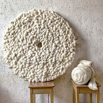 Панно на стену из шерсти мериноса Белый Круг  варинант исполнения - 1 | Loft Concept в Саратове