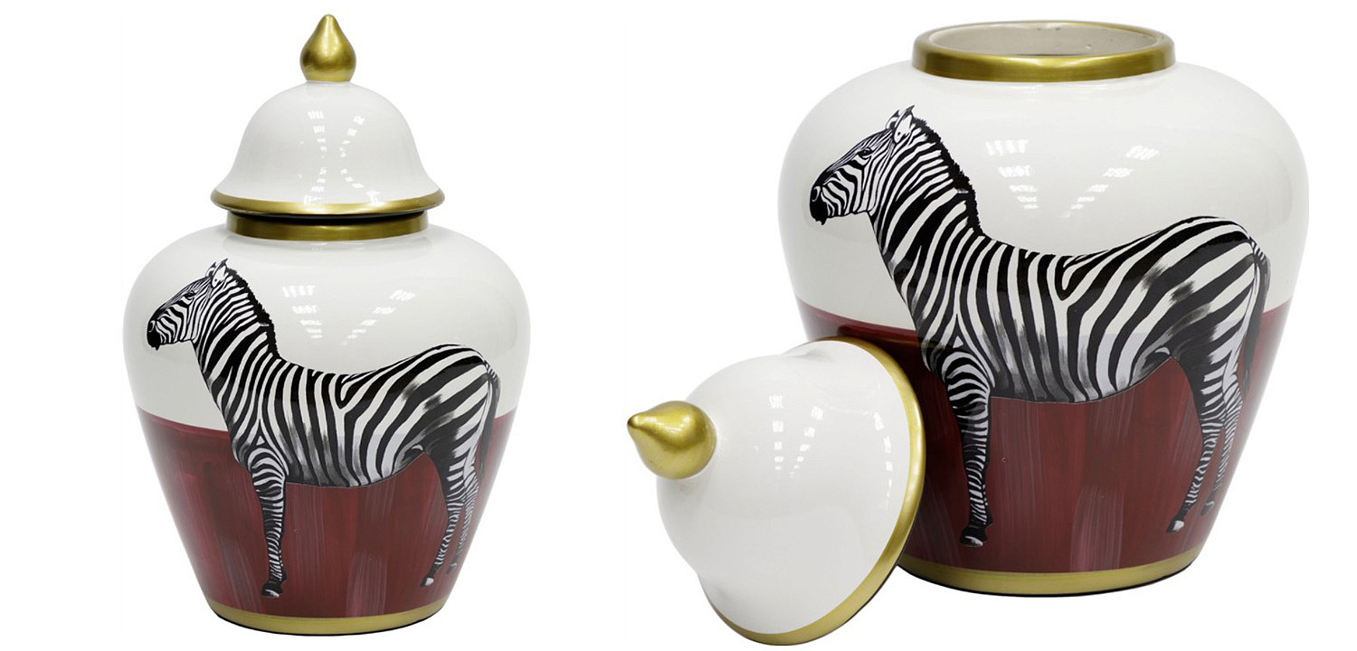 Ваза Zebra Vase white and red Ваза Zebra Vase white and red - Loft-Concept в Саратове