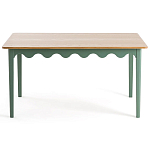 Деревянный обеденный стол Wavy Wooden Dining Table Green варинант исполнения - 2 | Loft Concept в Саратове