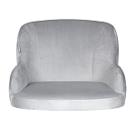 Барный стул со спинкой и подлокотниками на 4-х деревянных ножках Серый Велюр Ava Charm варинант исполнения - 2 | Loft Concept в Саратове