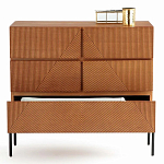 Комод с геометрическим рисунком на ящиках Anders Dark Wood варинант исполнения - 3 | Loft Concept в Саратове