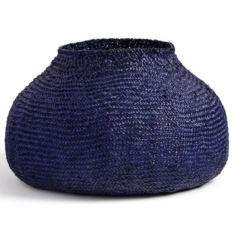 Корзина синяя Elewisa Wicker Basket Синий Корзина синяя Elewisa Wicker Basket Синий в Саратове | Loft Concept