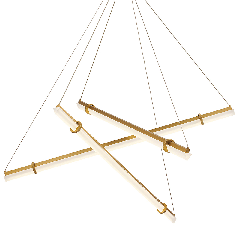 Светодиодная люстра Trumpet Tube Brass 107 Латунь Белый Светодиодная люстра Trumpet Tube Brass 107 Латунь Белый в Саратове | Loft Concept