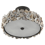 Потолочный светильник круглый с абажуром из устричных раковин Sea Ravens варинант исполнения - 4 | Loft Concept в Саратове