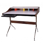 Письменный стол с 2-мя чёрными выдвижными ящиками и нишей с цветными разделителями Ballan варинант исполнения - 2 | Loft Concept в Саратове