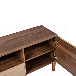 ТВ-тумба бежевая из массива бука с 2-мя дверками и ящиком Wenge Light варинант исполнения - 3 | Loft Concept в Саратове