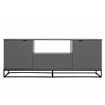 ТВ-тумба цвета графит с  2-мя дверцами и ящиком Strict Lines варинант исполнения - 2 | Loft Concept в Саратове
