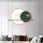 Бра светодиодное круглое в оттенках бронзового и зеленого цвета Kosmikos варинант исполнения - 1 | Loft Concept в Саратове