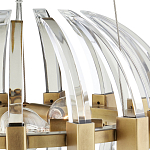 Люстра круглая с прозрачными элементами в форме полумесяца Crystal Crescent варинант исполнения - 1 | Loft Concept в Саратове