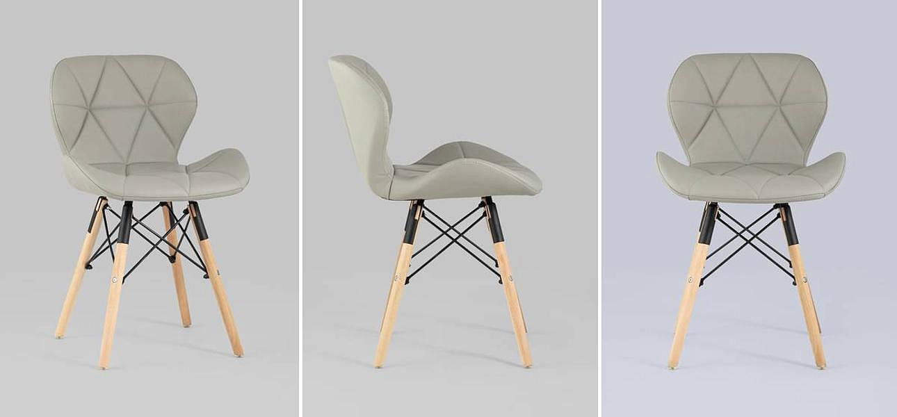 Стул Jeroen Chair Серая Экокожа Стул Jeroen Chair Серая Экокожа - Loft-Concept в Саратове