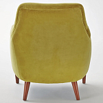 Кресло велюровое горчичного цвета Diaspro Mustard Armchair варинант исполнения - 2 | Loft Concept в Саратове