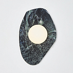 Бра с каменным основанием и плафоном из стекла в форме шара Shaw Marble Lighting варинант исполнения - 2 | Loft Concept в Саратове