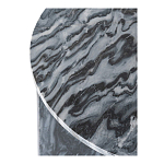 Столик кофейный с столешницей из черного мрамора Compact Black Marble Table варинант исполнения - 5 | Loft Concept в Саратове