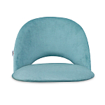 Барный стул со спинкой на 4-х деревянных ножках Голубой Велюр Ava Charm варинант исполнения - 2 | Loft Concept в Саратове