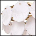 Люстра подвесная четырехъярусная с подвесками в форме дисков Cryptocrystalline Stone варинант исполнения - 4 | Loft Concept в Саратове