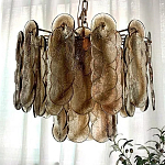 Люстра из круглых стеклянных элементов Vienna варинант исполнения - 3 | Loft Concept в Саратове