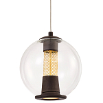 Подвесной светильник с плафоном в форме шара Inner Gleam Orb black  варинант исполнения - 1 | Loft Concept в Саратове