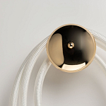 Бра с круглым золотистым основанием и белыми изогнутыми световыми линиями Luke Lampco Tracer Lamp варинант исполнения - 5 | Loft Concept в Саратове