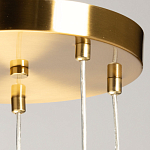 Люстра с 5-ю матовыми белыми стеклянными плафонами волнообразной формы Lucid Rain  варинант исполнения - 9 | Loft Concept в Саратове