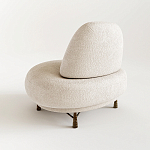 Кресло Vinsen обивка букле молочного цвета варинант исполнения - 2 | Loft Concept в Саратове