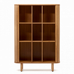 Буфет из ясеневого шпона с открытыми полками и 2-мя раздвижными дверями Toinette варинант исполнения - 3 | Loft Concept в Саратове