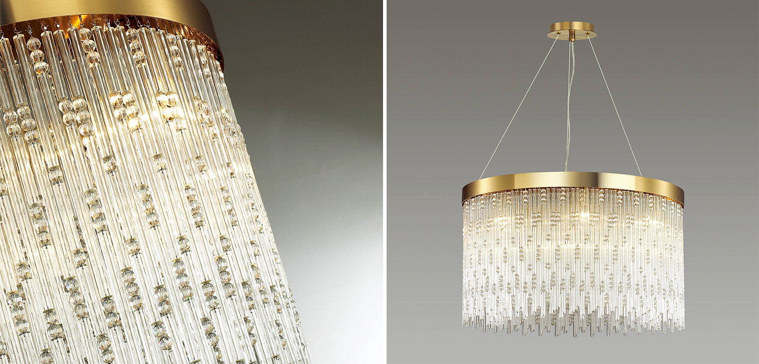 Люстра Hailstorm Rain Kerri Chandelier gold 60 Люстра Hailstorm Rain Kerri Chandelier gold 60 - Loft-Concept в Саратове
