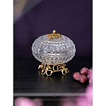 Конфетница из прозрачного рельефного стекла Eden Garden варинант исполнения - 5 | Loft Concept в Саратове