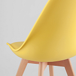 Стул с основой из пластика и мягким сиденьем Arvika Yellow варинант исполнения - 6 | Loft Concept в Саратове
