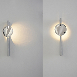 Бра с круглым зеркальным диском на прямоугольном соновании Reflection Circle Glow варинант исполнения - 4 | Loft Concept в Саратове