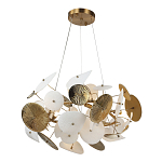Люстра с белыми и золотистыми цветами Dahlia Flowers Lamp варинант исполнения - 3 | Loft Concept в Саратове