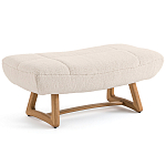 Оттоманка с обивкой букле Lino White Boucle Ottoman варинант исполнения - 1 | Loft Concept в Саратове