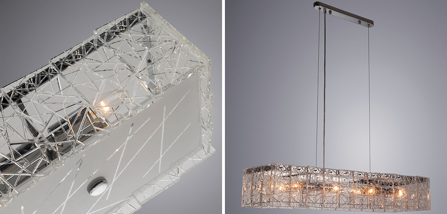Люстра Alvaro Crystal Rectangular Chandelier Люстра Alvaro Crystal Rectangular Chandelier - Loft-Concept в Саратове