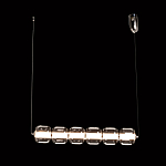 Люстра линейная с 6-ю прозрачными стеклянными плафонами округлой формы HANDLE GRAPE варинант исполнения - 3 | Loft Concept в Саратове