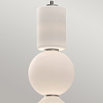 Подвесной светильник белого цвета с тремя геометрическими плафонами Alora Mood варинант исполнения - 4 | Loft Concept в Саратове