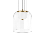 Подвесной светильник с цилиндрическим прозрачным стеклянным плафоном Grada Light варинант исполнения - 4 | Loft Concept в Саратове