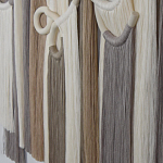 Настенный декор с бахромой белого и бежевого цвета Abstraction I варинант исполнения - 2 | Loft Concept в Саратове