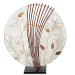 Настольная лампа из перламутра и дерева на подставке Indonesian Petal варинант исполнения - 3 | Loft Concept в Саратове