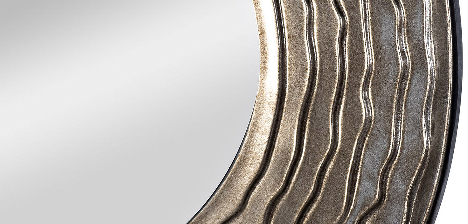 Зеркало Waves Dark Silver Oval Mirror Зеркало Waves Dark Silver Oval Mirror - Loft-Concept в Саратове