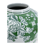 Ваза с зелеными цветочными и птичьими мотивами Vase Inspired by Nature варинант исполнения - 3 | Loft Concept в Саратове