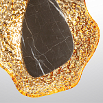 Бра с волнообразным стеклянным плафоном и вставкой из мрамора Liquid Stone варинант исполнения - 10 | Loft Concept в Саратове