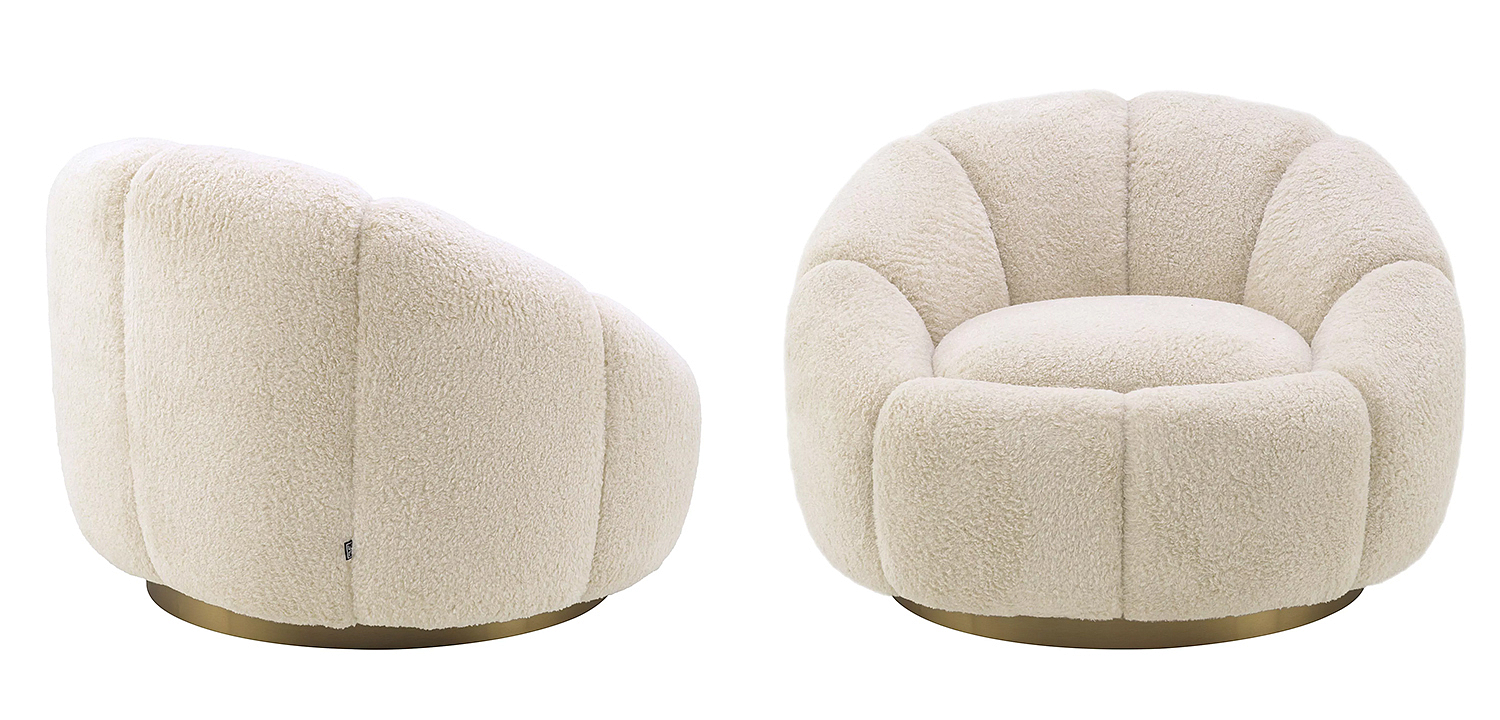 Кресло Eichholtz Swivel Chair Inger Brisbane Cream Кресло Eichholtz Swivel Chair Inger Brisbane Cream - Loft-Concept в Саратове