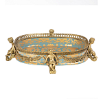 Чаша с орнаментом на ножках в виде бронзовых ангелов Eden Garden варинант исполнения - 1 | Loft Concept в Саратове