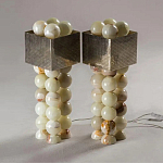 Настольная лампа с основанием из 24 выточенных сферических камней Through Stone варинант исполнения - 3 | Loft Concept в Саратове