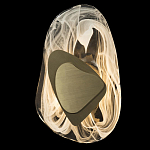 Бра овальное из стекла с золотым элементом Flow Texture  варинант исполнения - 1 | Loft Concept в Саратове