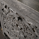 Деревянная тумба с резными ящиком и дверцей Azure Grey Wooden Nightstand варинант исполнения - 4 | Loft Concept в Саратове